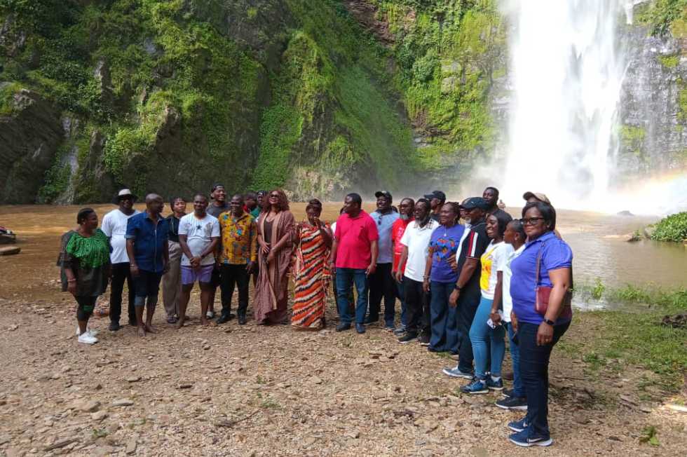 The minister of Tourism, Culture, and Creative Arts at Wli Waterfalls