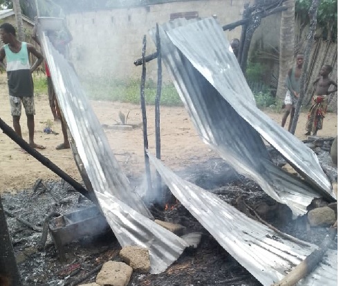 A young man allegedly set his brother's house on fire